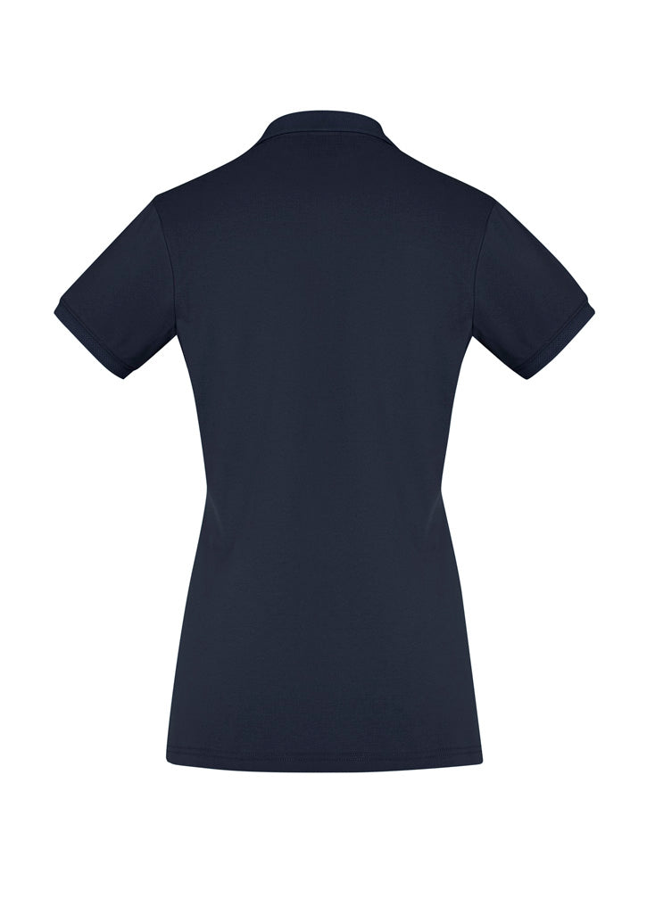 City Womens Short Sleeve Polo - Navy - Back