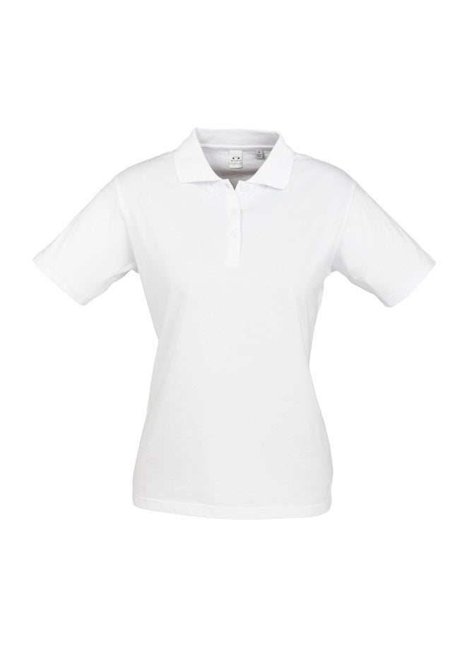 Ice Womens Short Sleeve Polo - White - Front