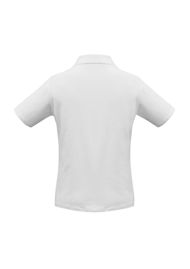 Ice Womens Short Sleeve Polo - White - Back