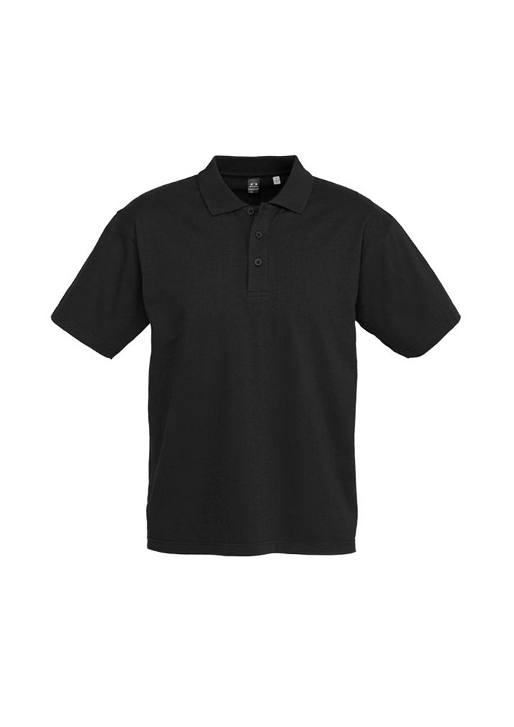 Ice Mens Short Sleeve Polo - Black - Front