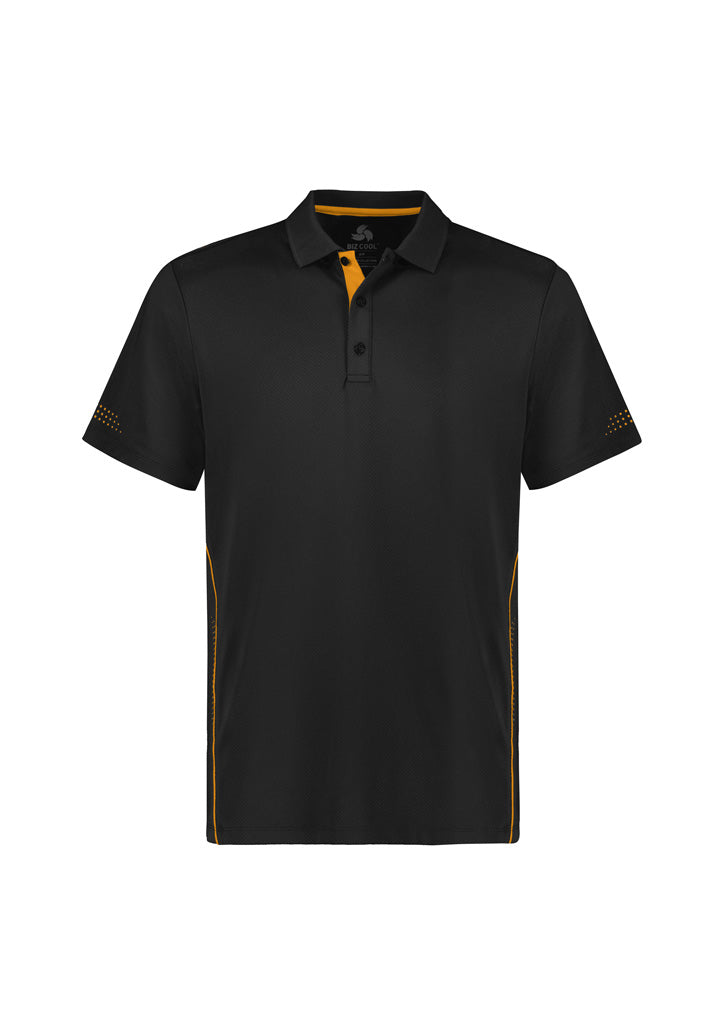 Balance Kids Short Sleeve Polo - Black/Gold - Front