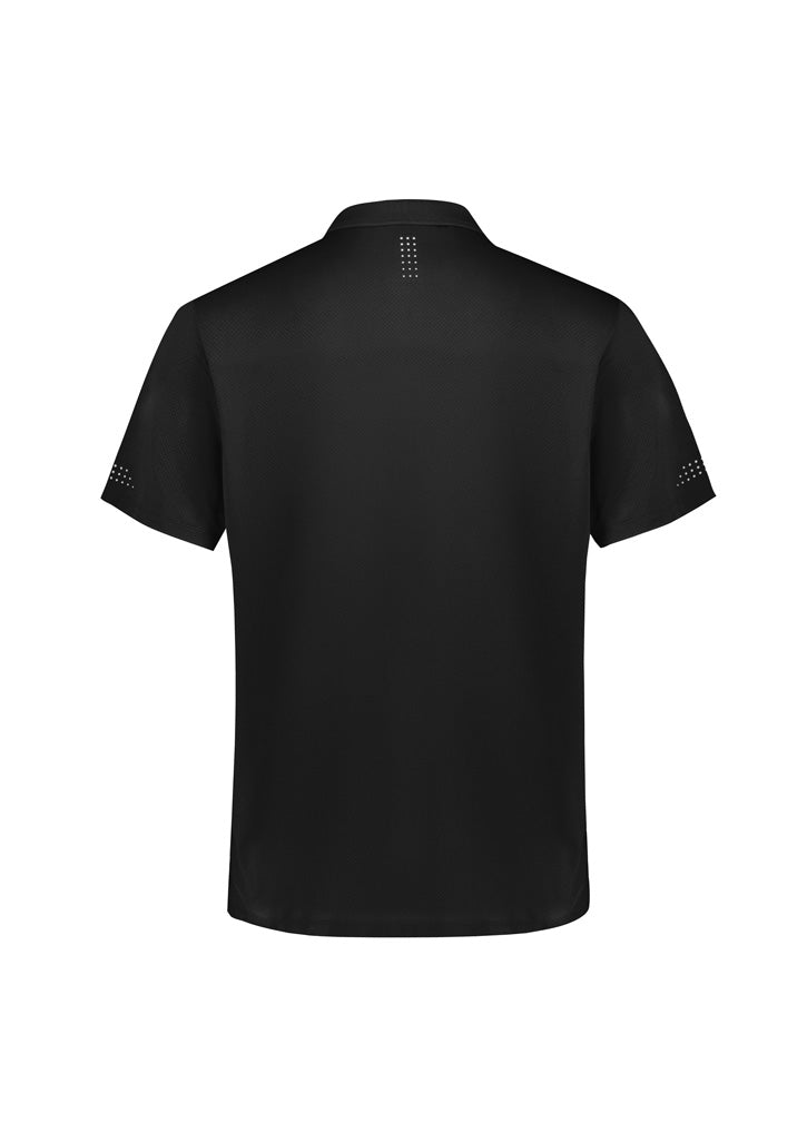 Balance Mens Short Sleeve Polo - Black/White - Back