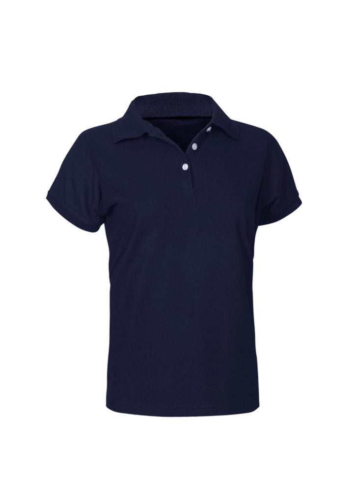 Neon Womens Short Sleeve Polo - Navy - Front