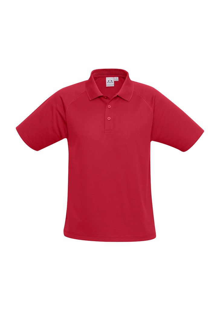 Sprint Kids Short Sleeve Polo - Red - Front