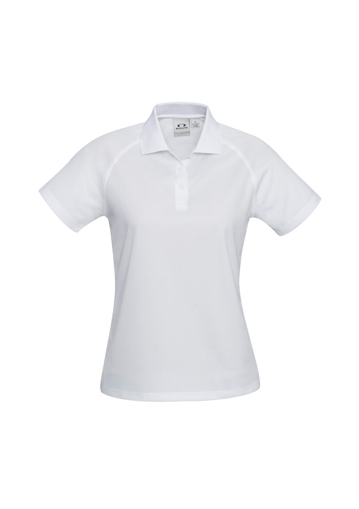 Sprint Womens Short Sleeve Polo - White - Front