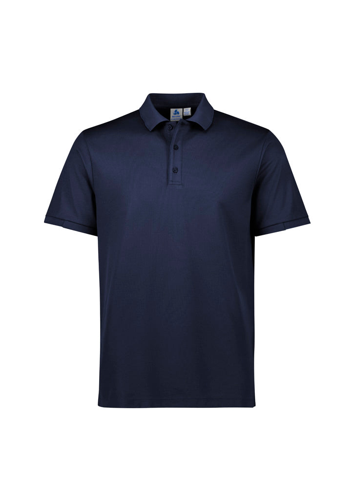 Focus Mens Short Sleeve Polo - Navy/Navy - Front