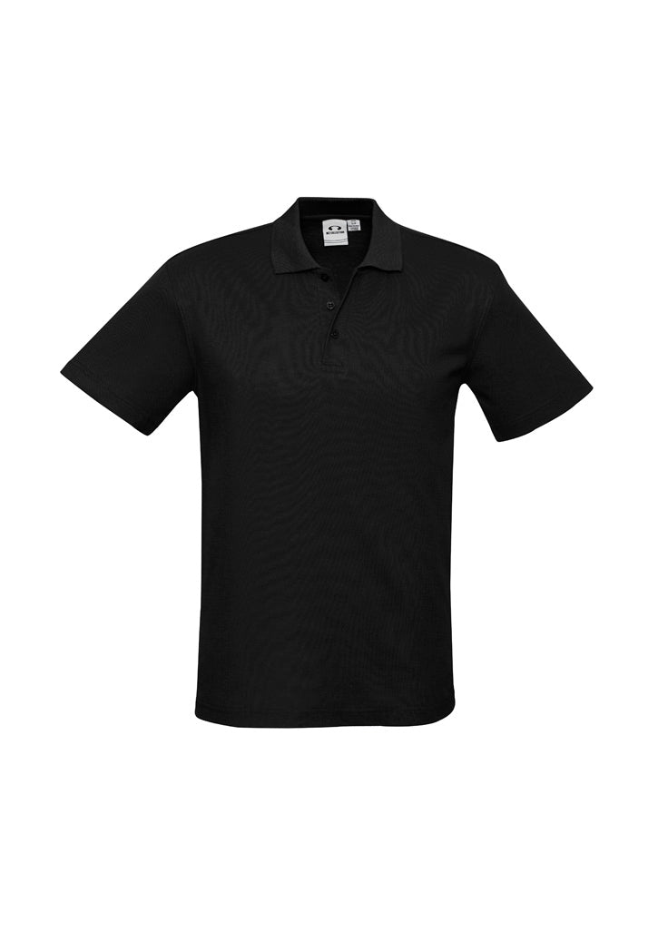 Crew Kids Short Sleeve Polo - Black - Front