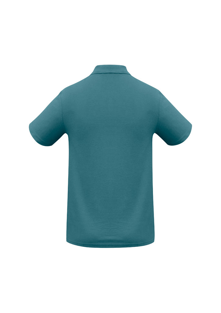 Crew Mens Short Sleeve Polo - Teal - Back