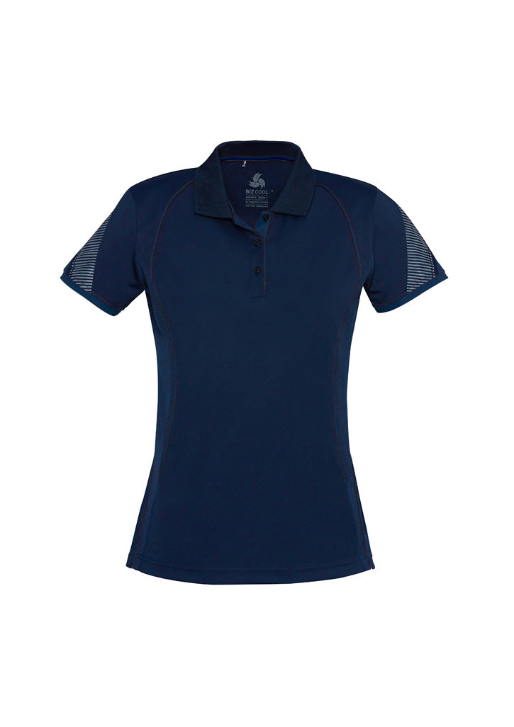 Razor Womens Short Sleeve Polo - Navy/Navy - Front