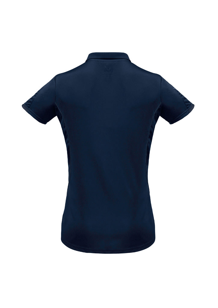 Razor Womens Short Sleeve Polo - Navy/Navy - Back
