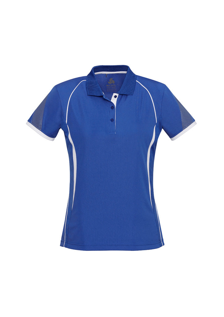 Razor Womens Short Sleeve Polo - Royal/White - Front