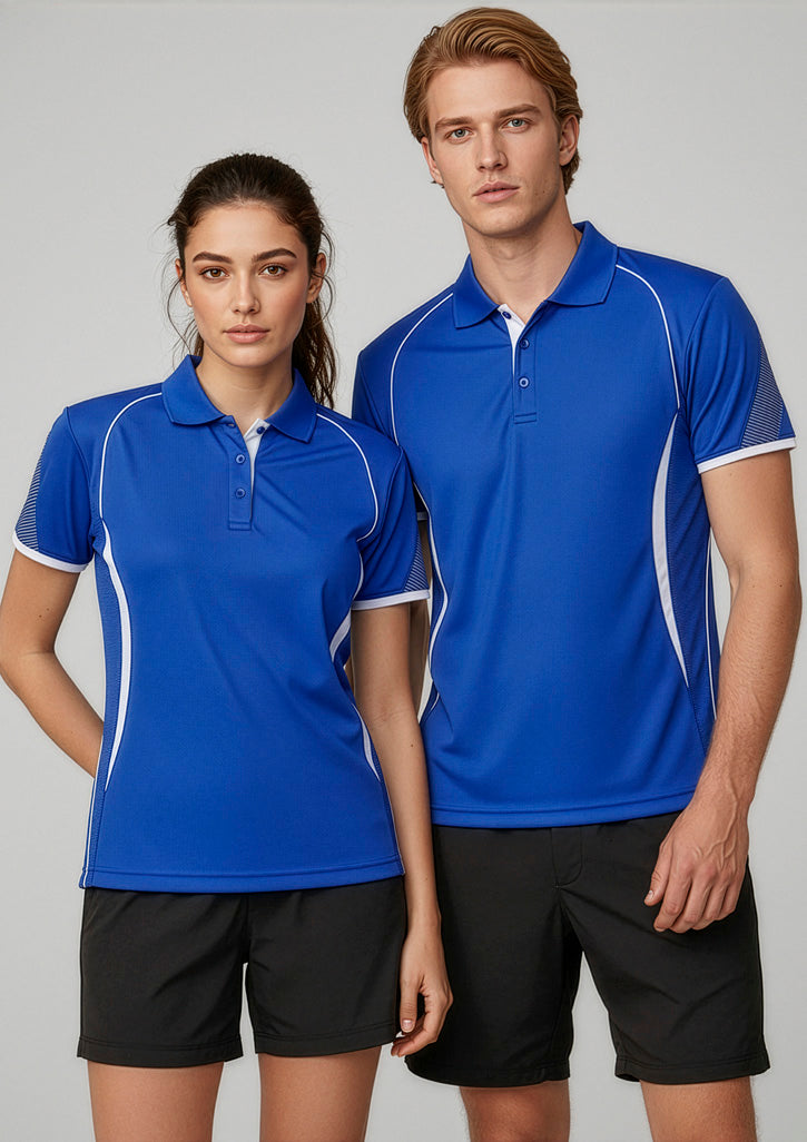 Razor Womens Short Sleeve Polo - Royal/White - Model