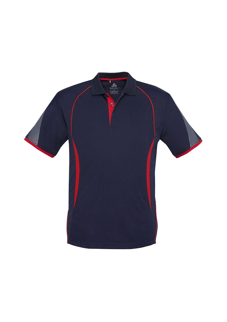 Razor Mens Short Sleeve Polo - Navy/Red
