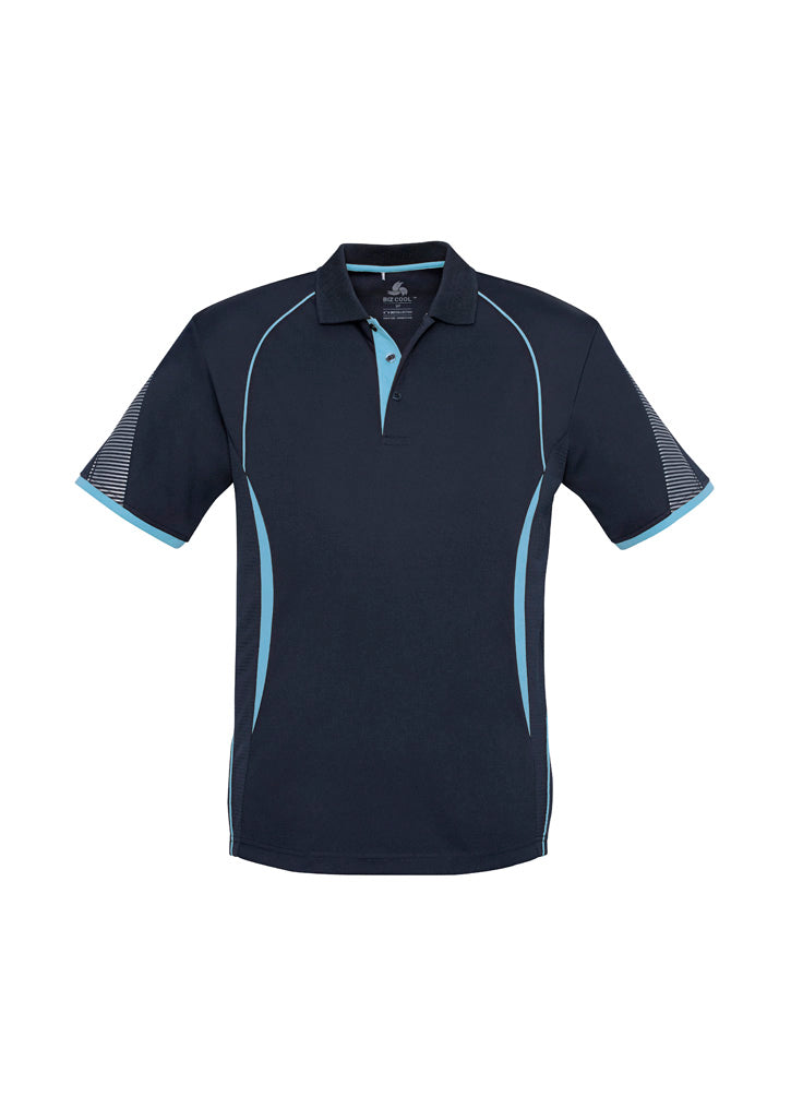 Razor Mens Short Sleeve Polo - Navy/Sky