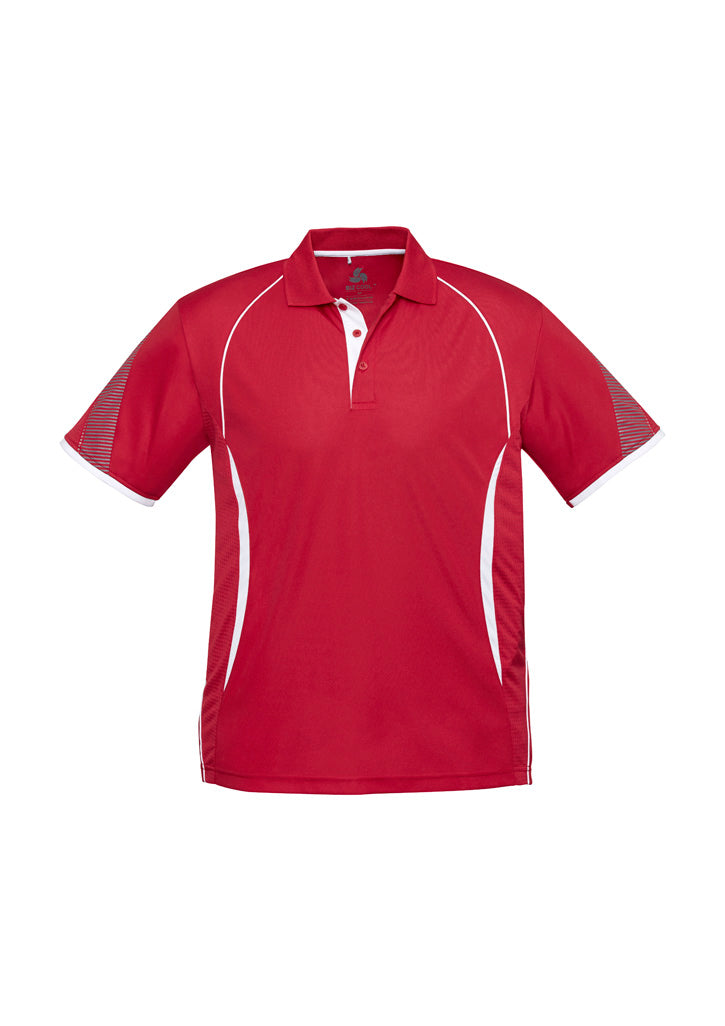 Razor Mens Short Sleeve Polo - Red/White