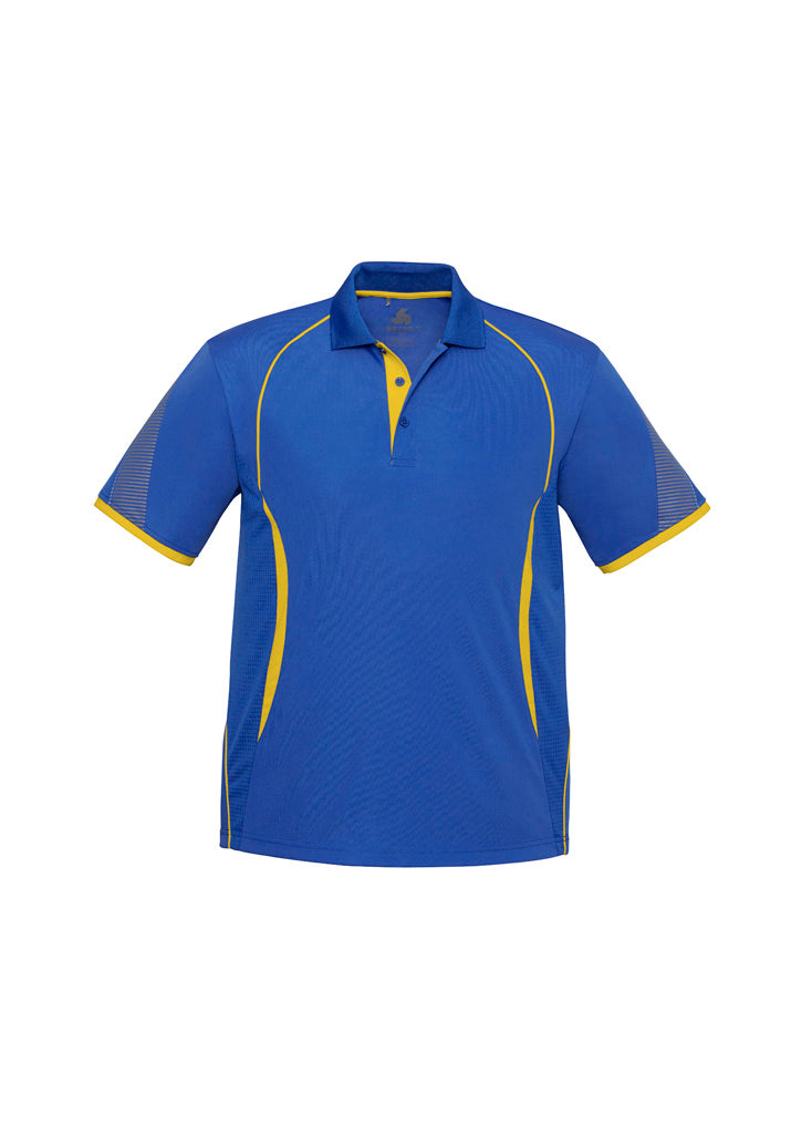 Razor Mens Short Sleeve Polo - Royal/Gold