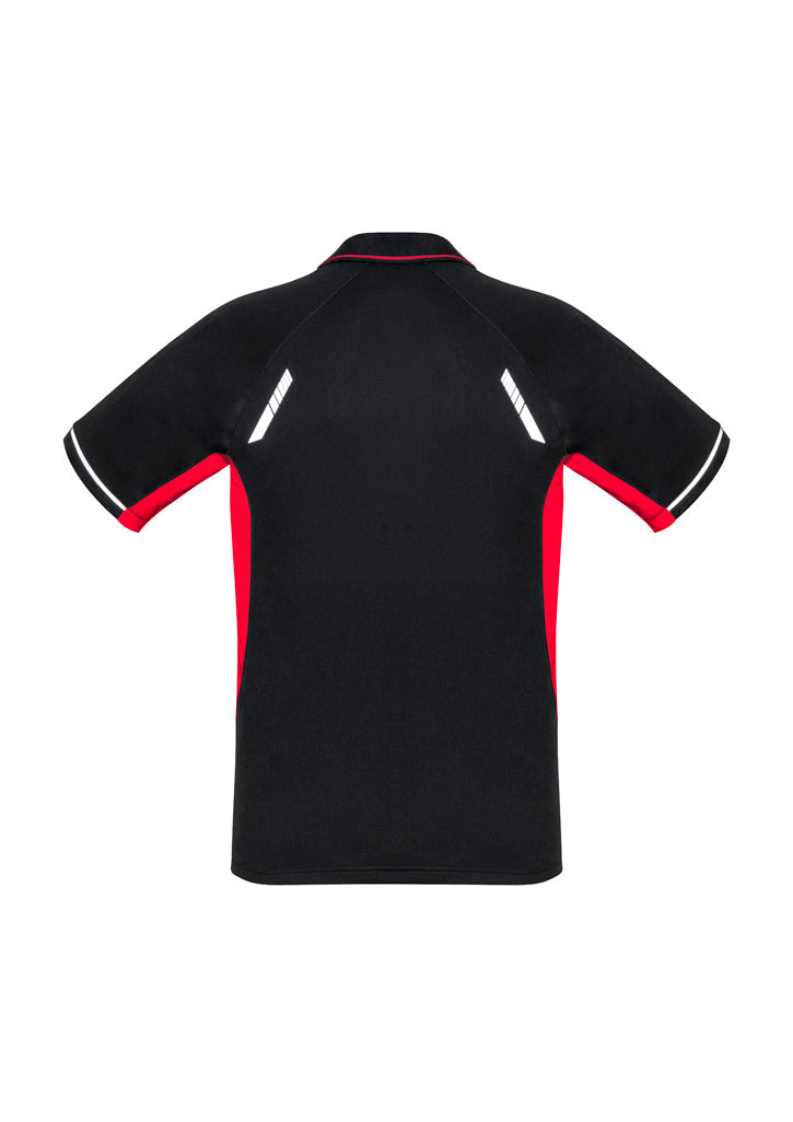 Renegade Kids Short Sleeve Polo - Black/Red/Silver - Back