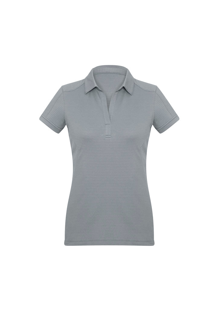 Profile Womens Short Sleeve Polo - Silver - Front