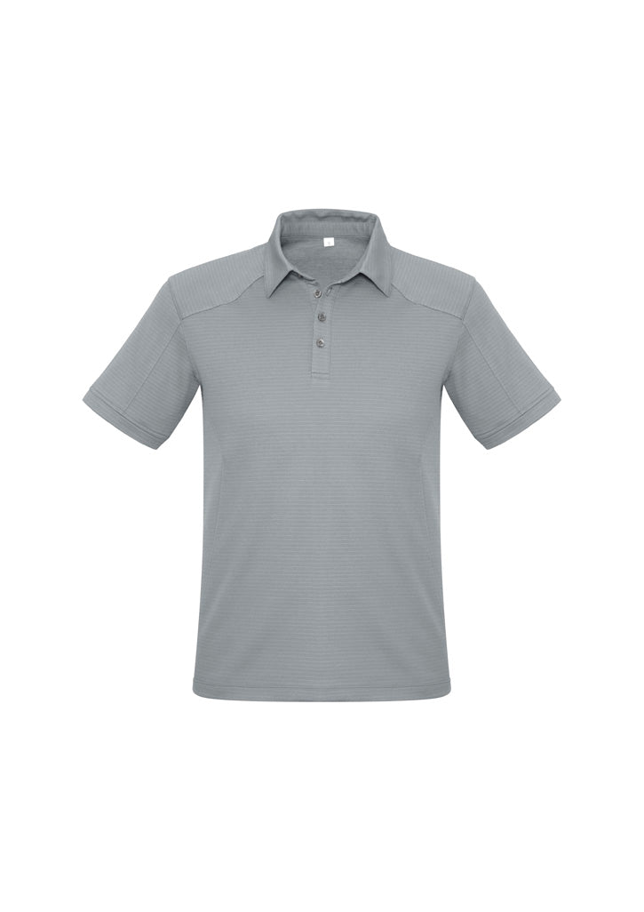 Profile Mens Short Sleeve Polo - Silver - Front