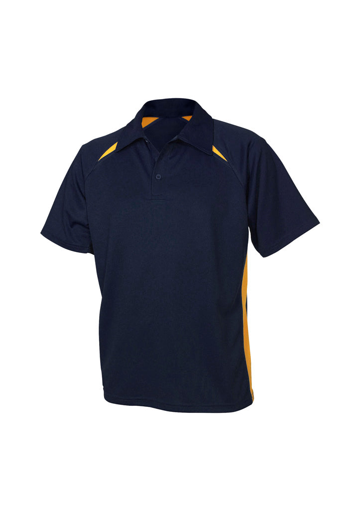 Splice Kids Short Sleeve Polo - Navy/Gold - Front