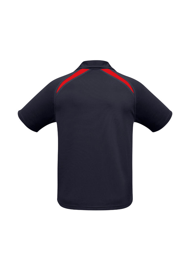 Splice Kids Short Sleeve Polo - Navy/Red - Back