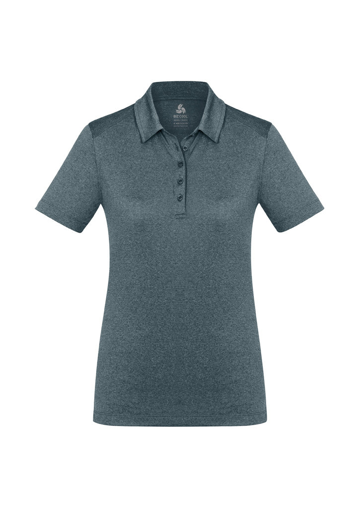 Aero Womens Short Sleeve Polo - Charcoal - Front