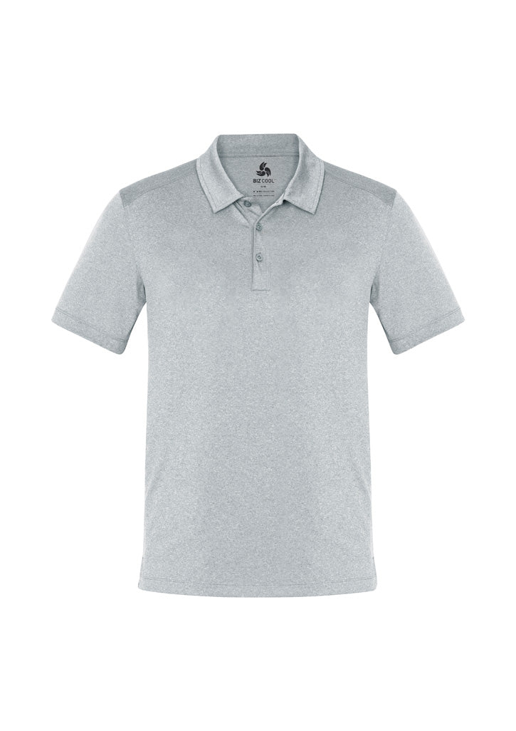 Aero Mens Short Sleeve Polo - Silver - Front