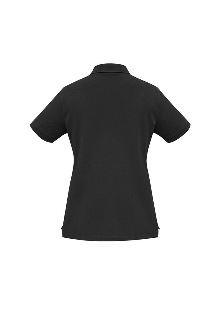 Oceana Womens Short Sleeve Polo - Black - Back