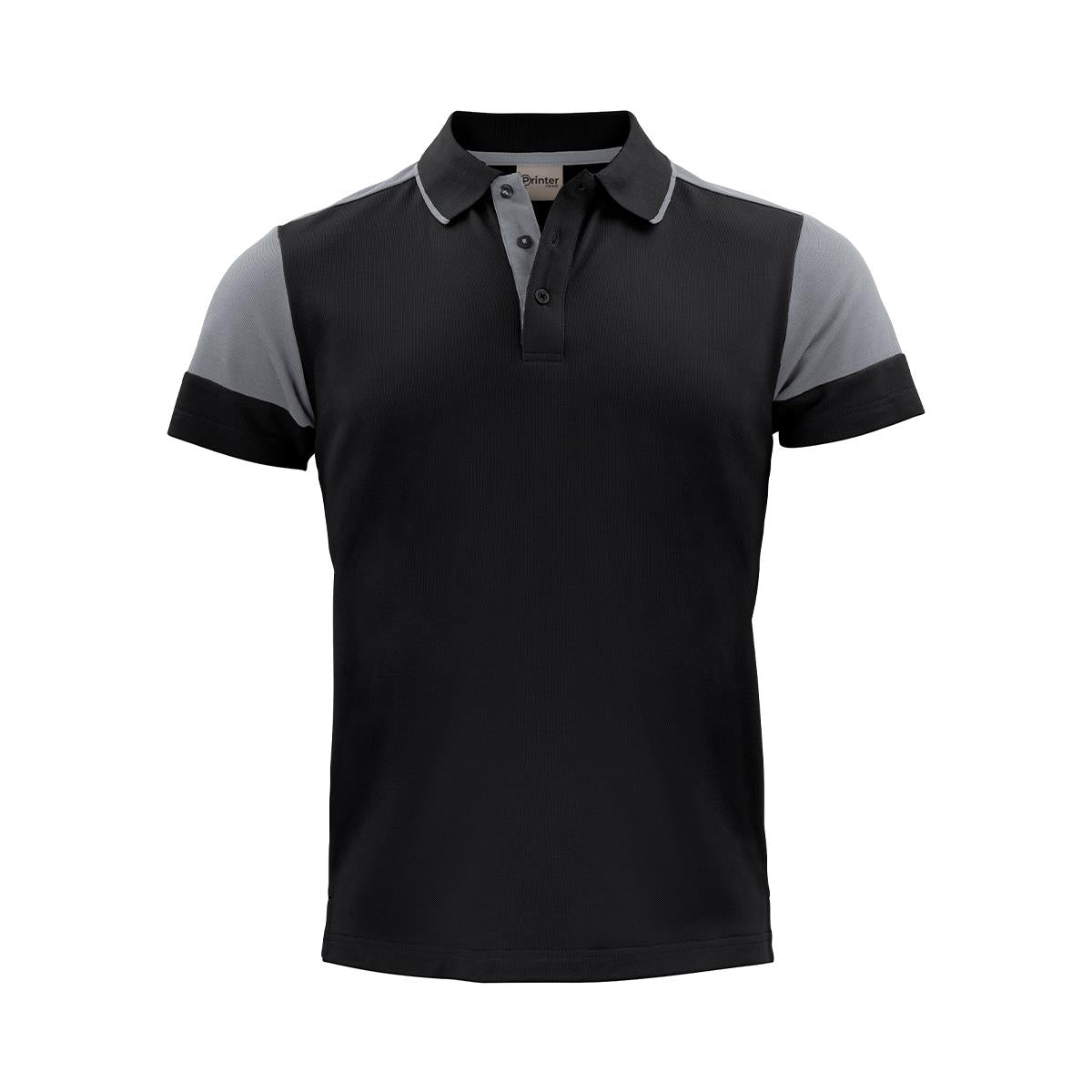 Men's Printer Prime Polo - Black / Anthracite - Front