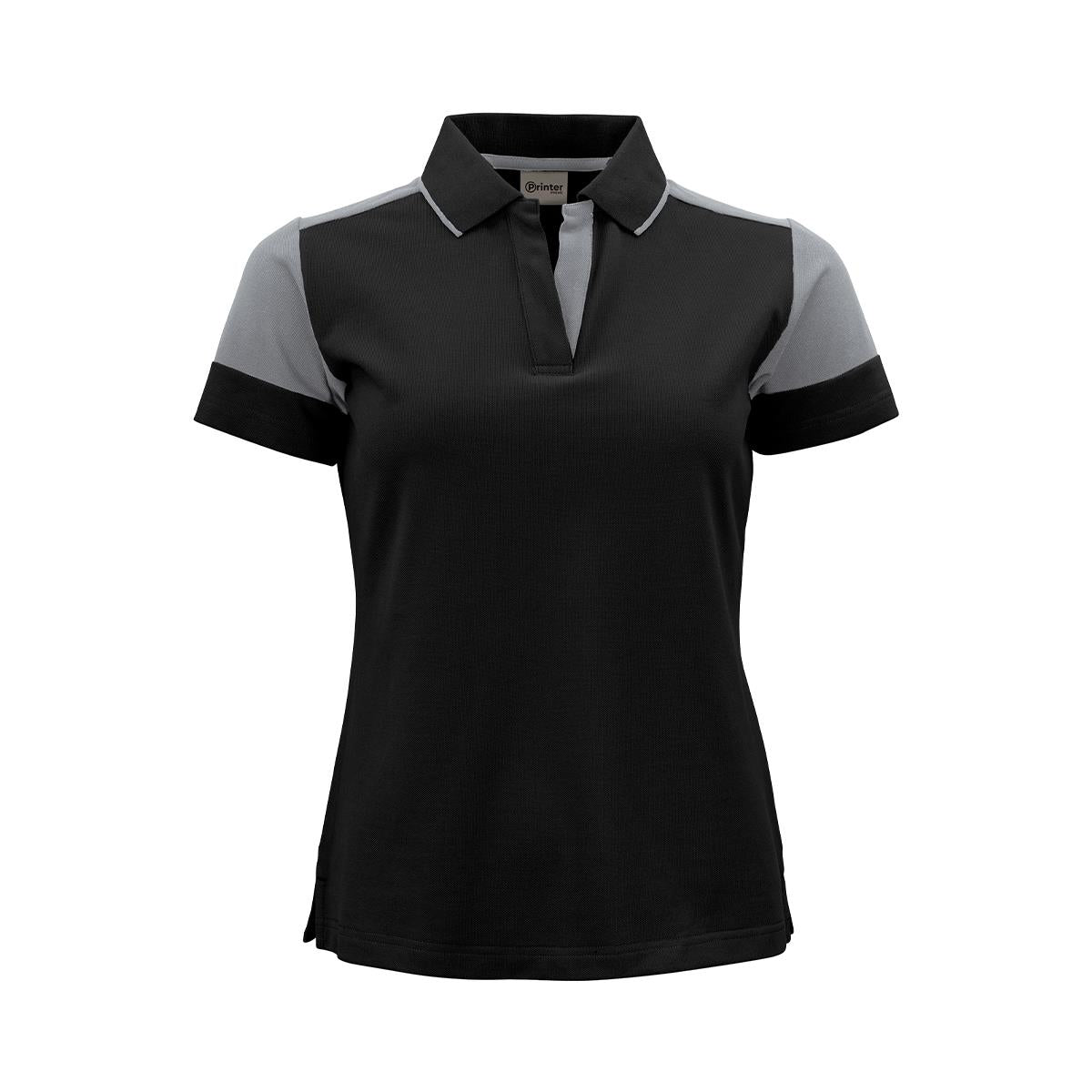 Women's Printer Prime Polo - Black / Anthracite - Front