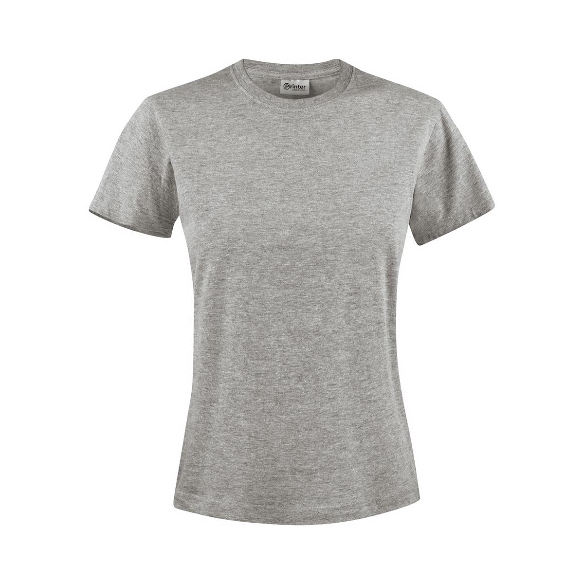 Women's Printer 160 Tee - Grey Melange - Front