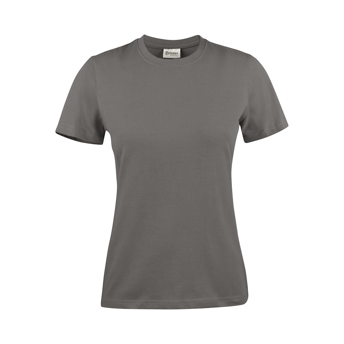 Women's Printer 160 Tee - Steel Grey - Front