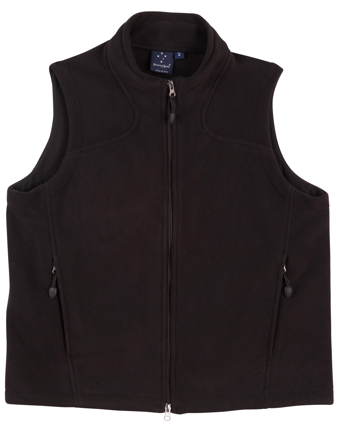 Diamond Fleece Vest Men's - Black - Front