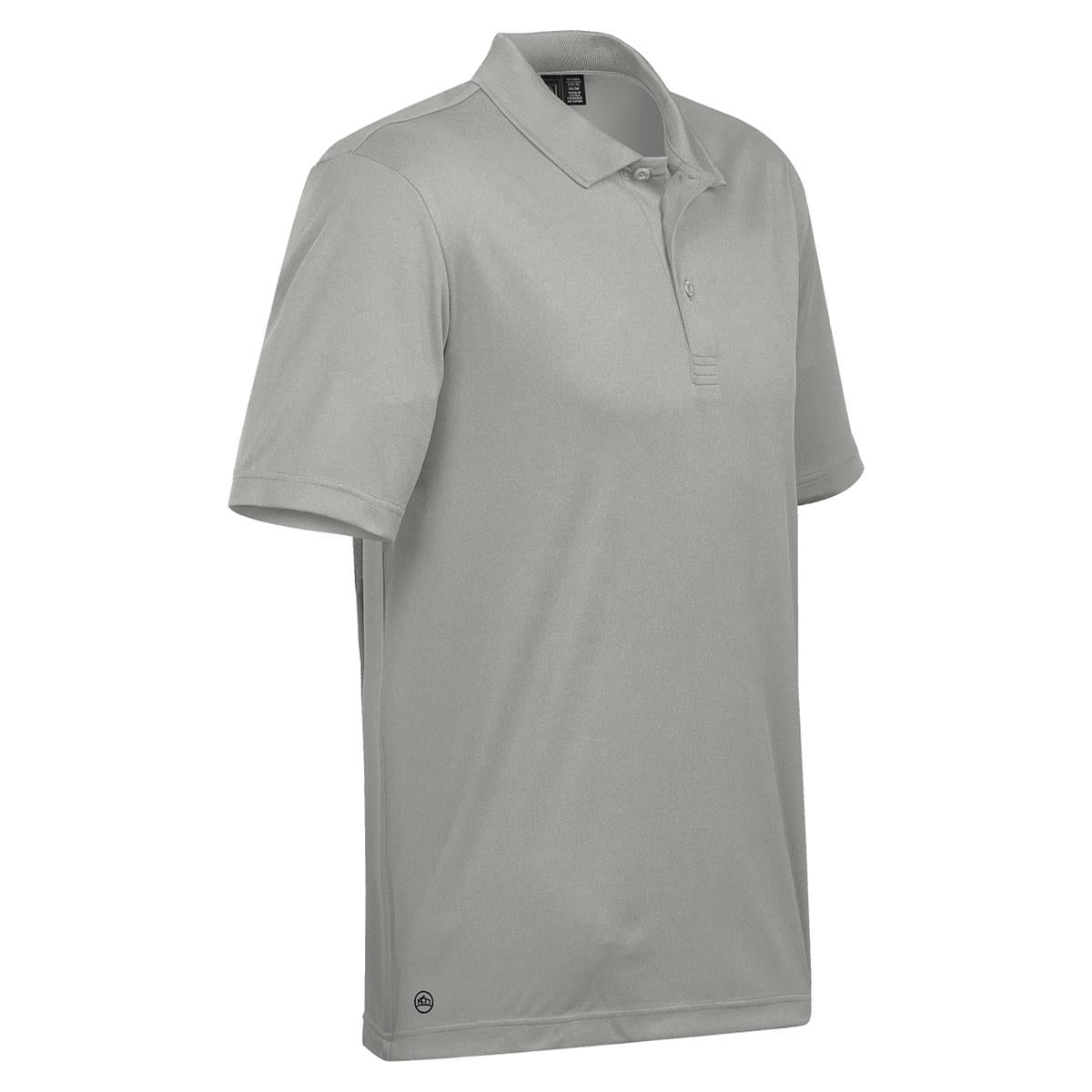 Men's Eclipse Pique Polo - Cool Silver - Back