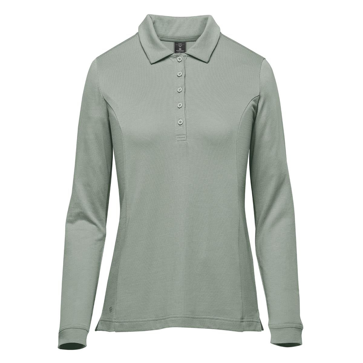 Women's Nevada L/S Micro Pique Polo - Storm Grey - Front