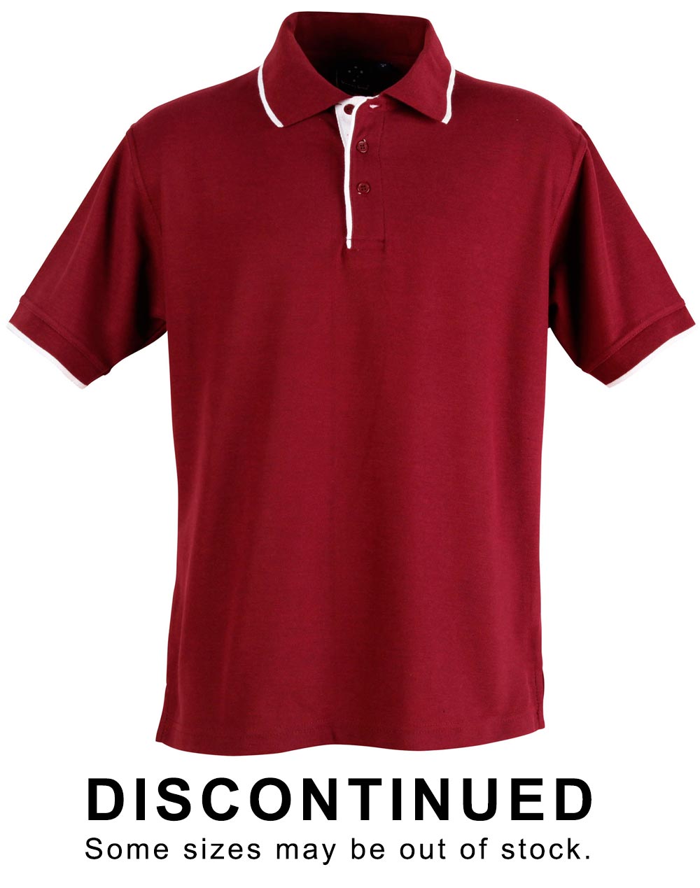 Liberty Polo Men's - Maroon/White - Front
