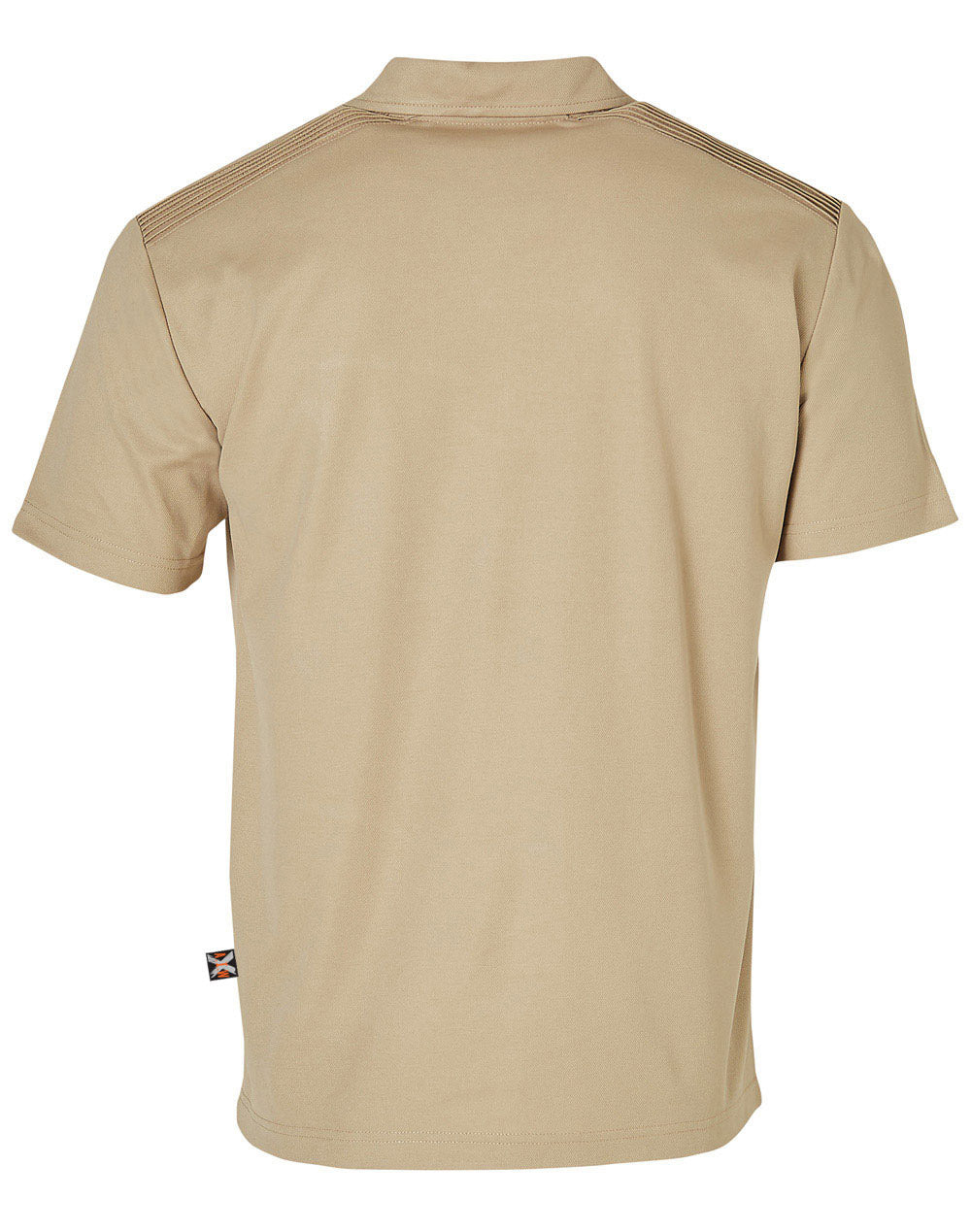 Unisex Short Sleeve TrueDry® Polo - Beige - Back