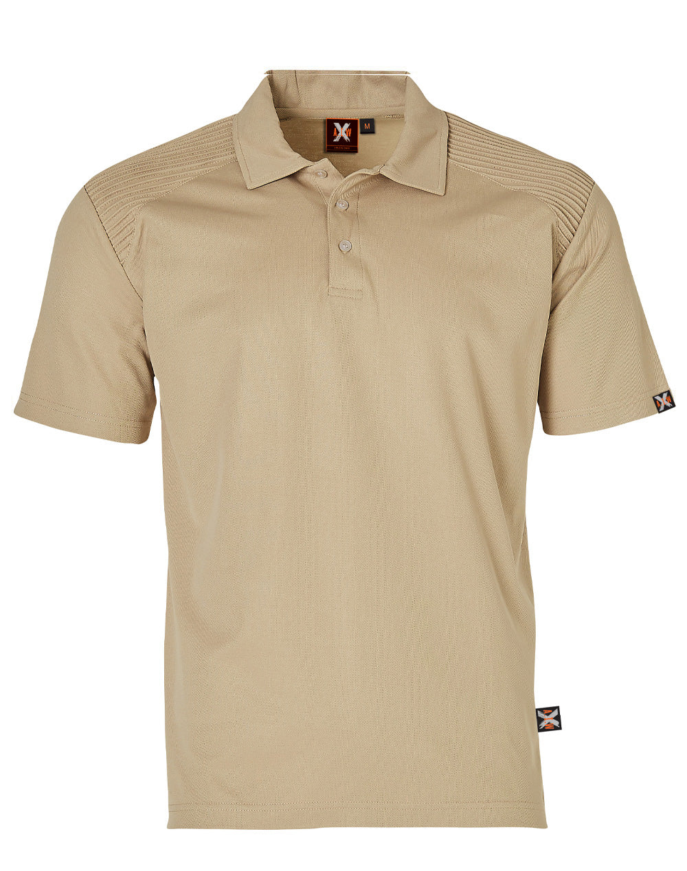Unisex Short Sleeve TrueDry® Polo - Beige - Front