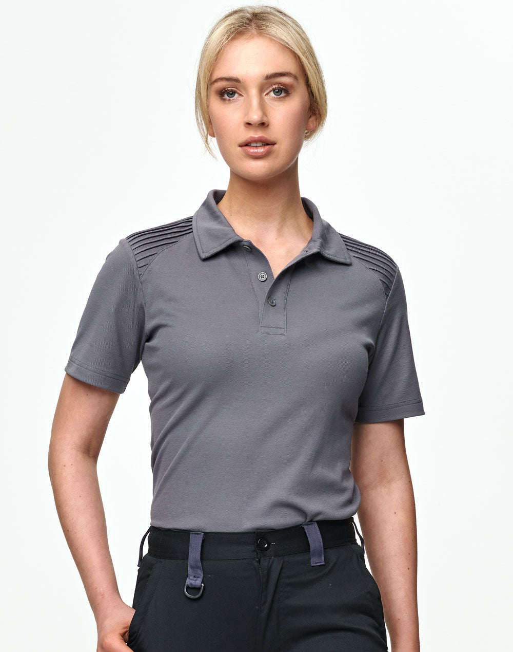 Unisex Short Sleeve TrueDry® Polo - Steel Grey - View