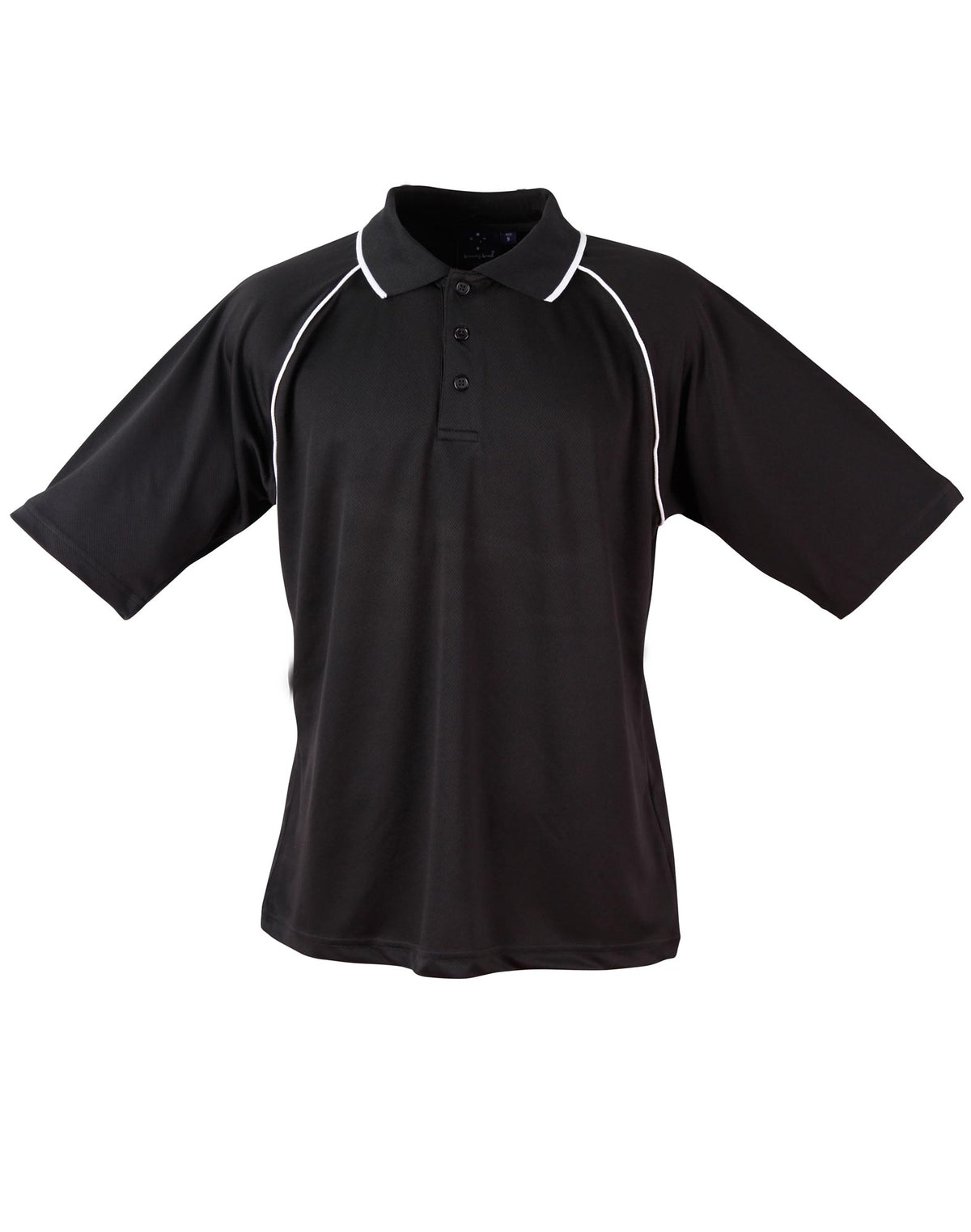 Champion Polo Men's - Black/White - Front