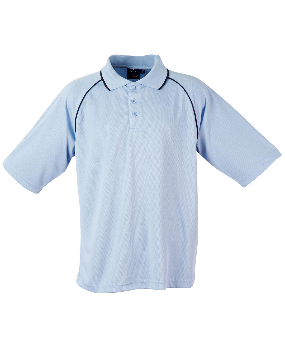 Champion Polo Men's - Skyblue/Navy - Front