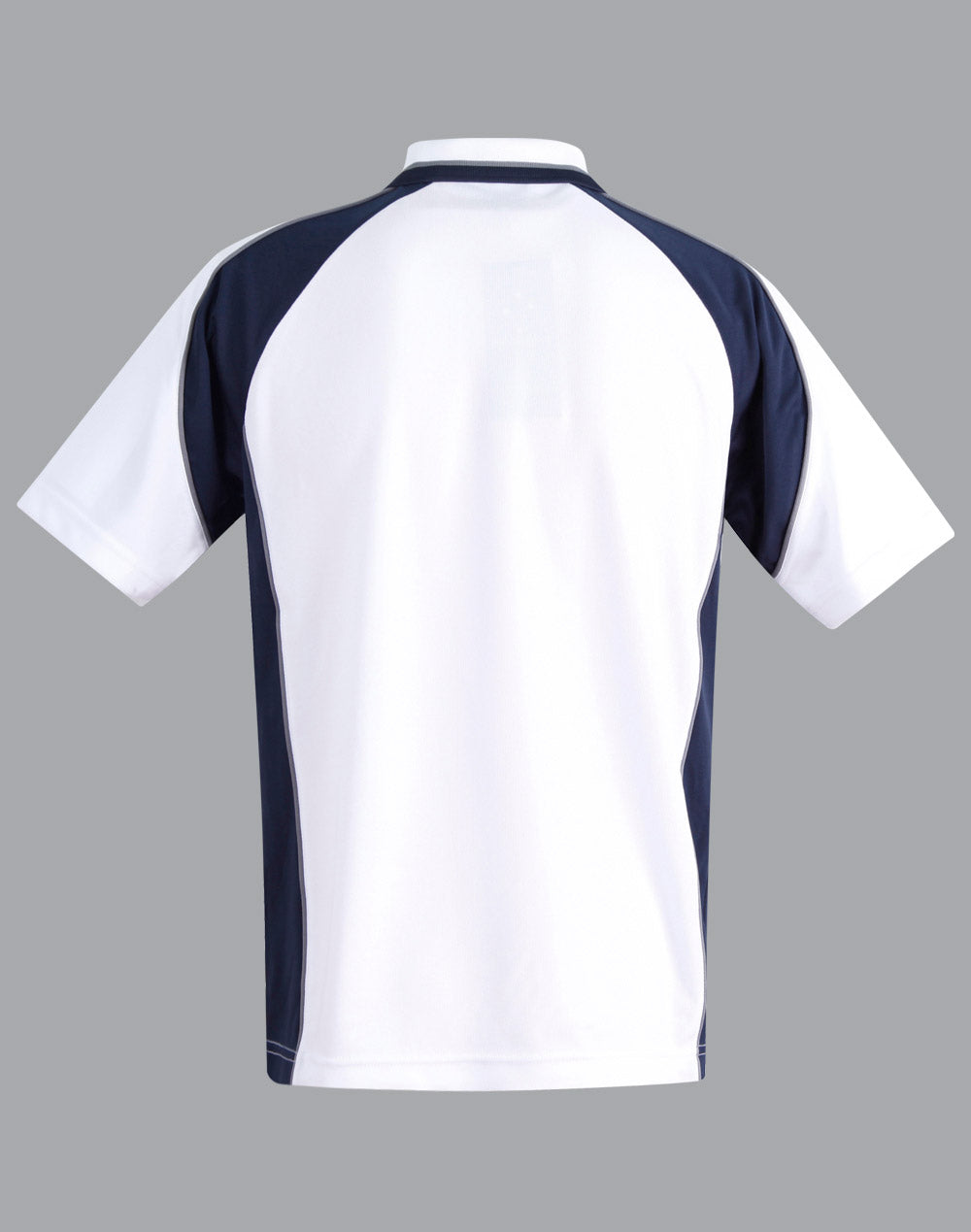 Mascot Polo Men's - White/Navy - Back