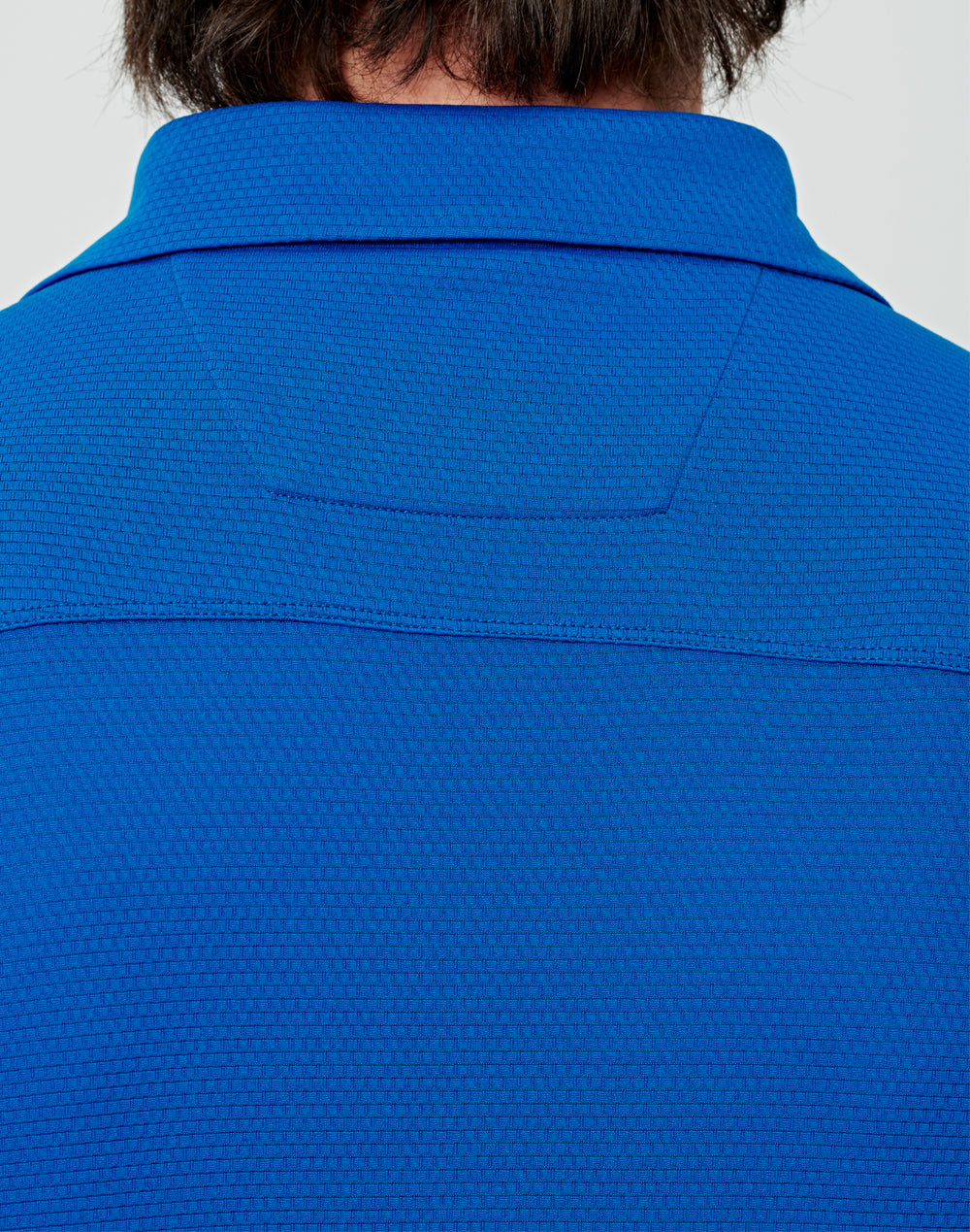Bamboo Charcoal Corporate Short Sleeve Polo Men's - Electric Blue - Back