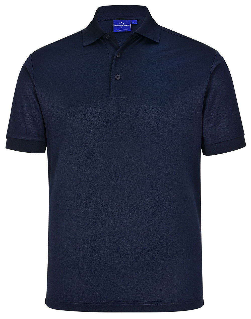 Mens Sustainable Poly/Cotton Corporate SS Polo - Navy