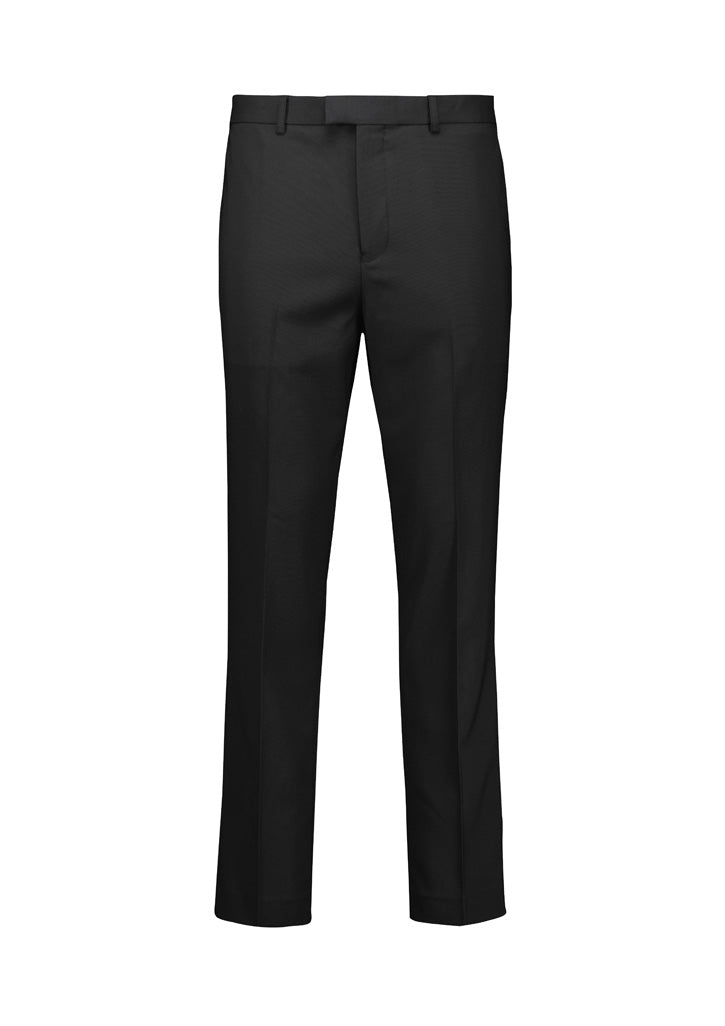 Renew Mens Slim Fit Flat Front Pant - Pencil Black - Front
