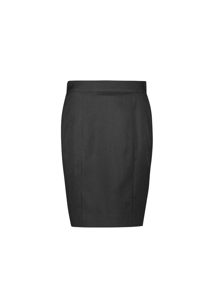 Cool Stretch Womens Mid-waist Pencil Skirt - Charcoal - Front