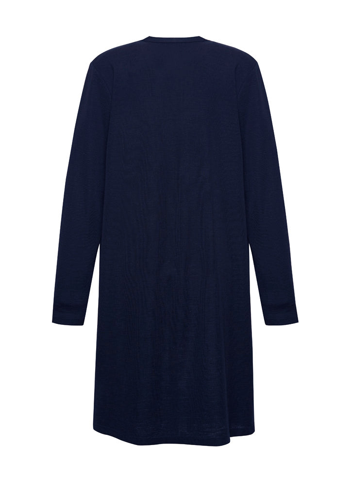 Chelsea Womens Longline Cardigan - Navy - Back