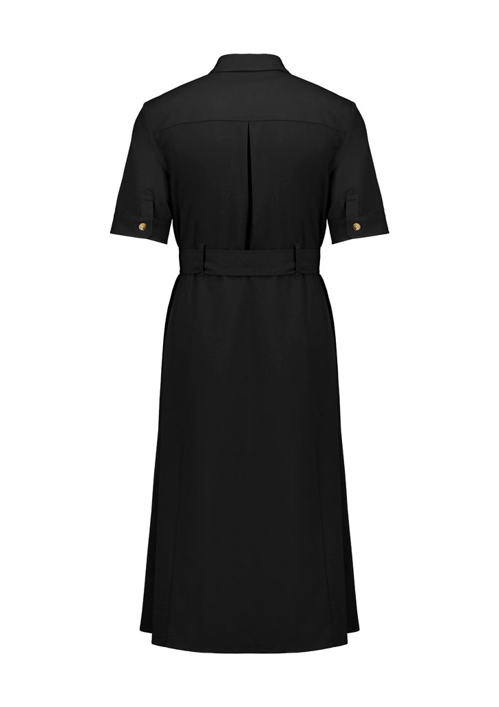 Adele Womens Midi Dress - Black - Back