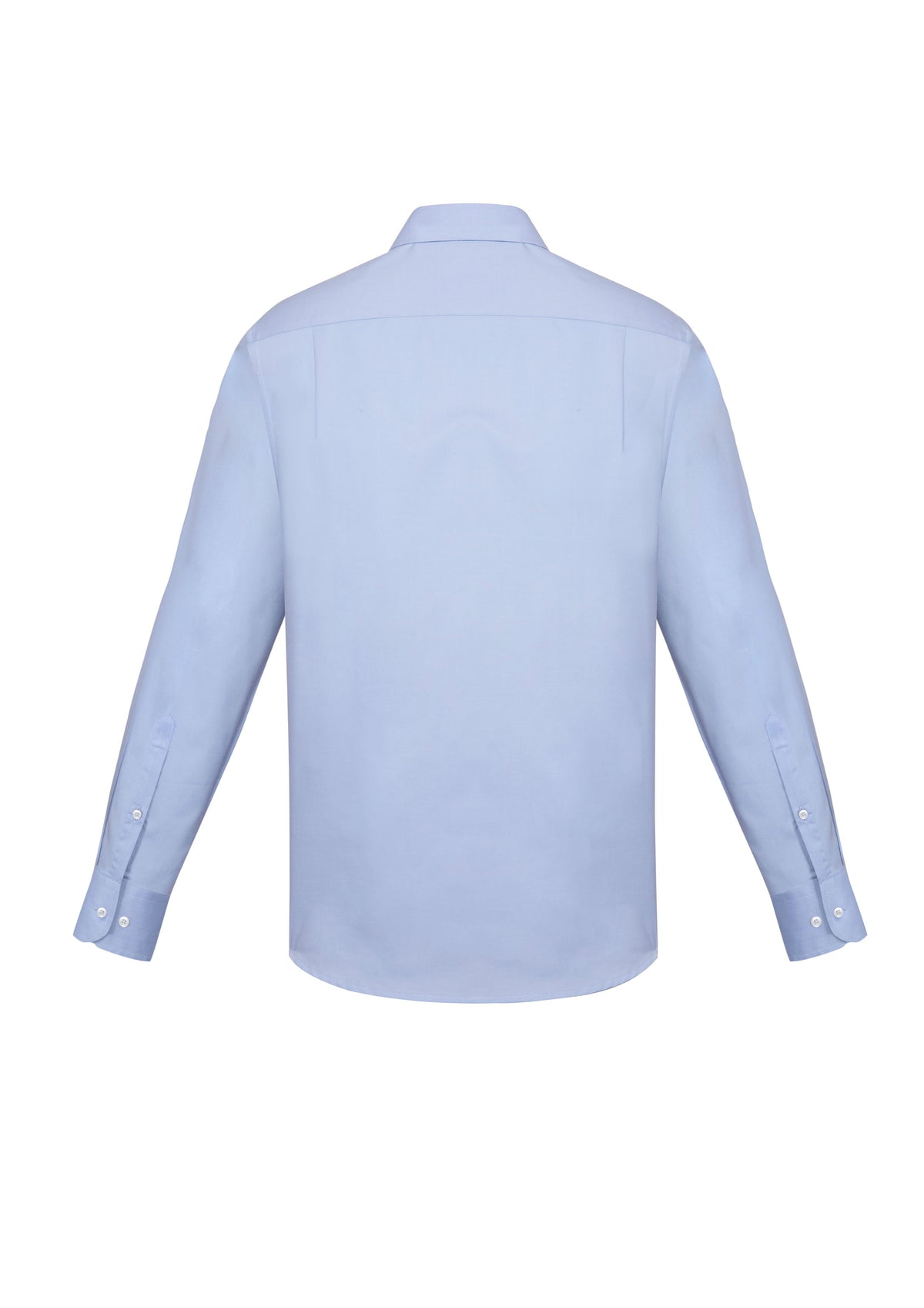 Charlie Mens Classic Fit Long Sleeve Shirt - Blue Chambray - Back
