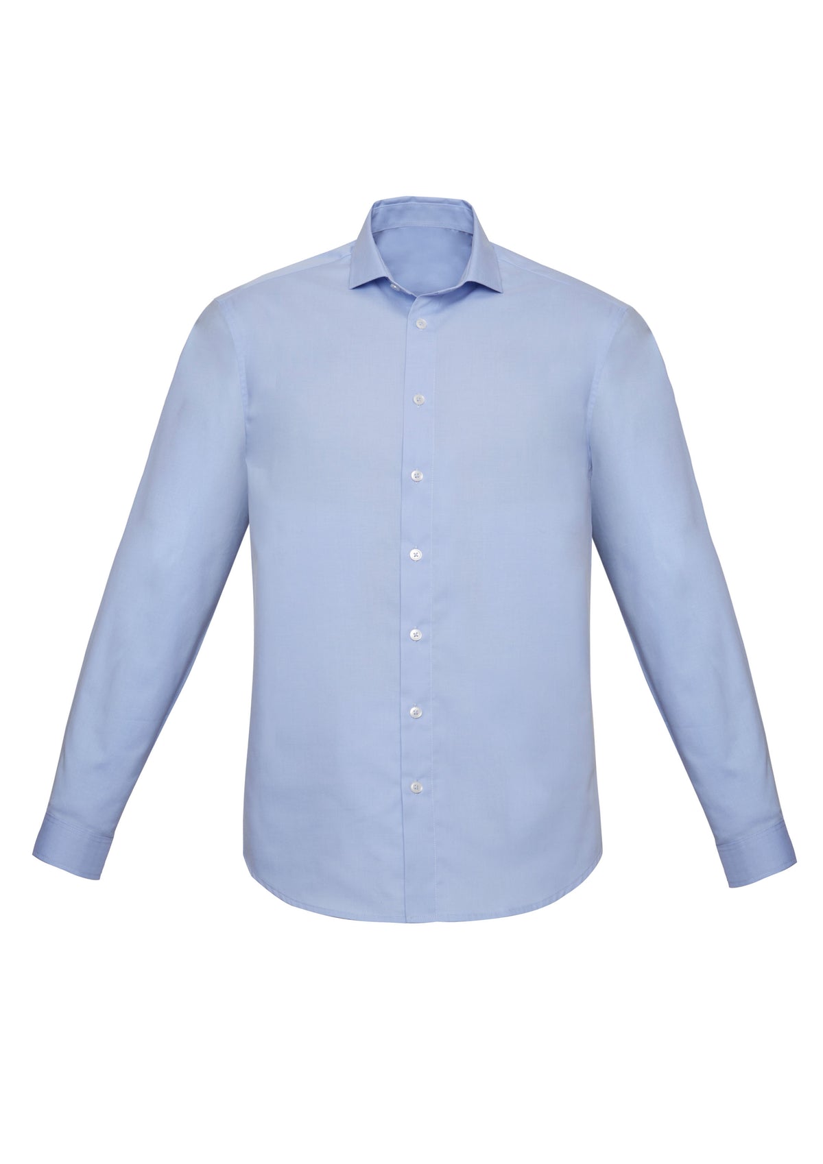 Charlie Mens Slim Fit Long Sleeve Shirt - Blue Chambray - Front